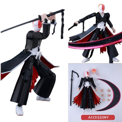 9L3D “Lucky Dummy 13” Ichigo (Hollow Mask Deluxe) Figure – 5.5-Inch Bleach Action Model