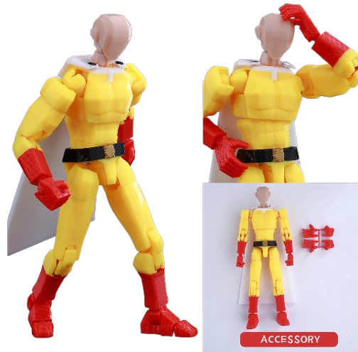 9L3D “Lucky Dummy 13” Saitama Figure – 5.5-Inch One Punch Man Action Model