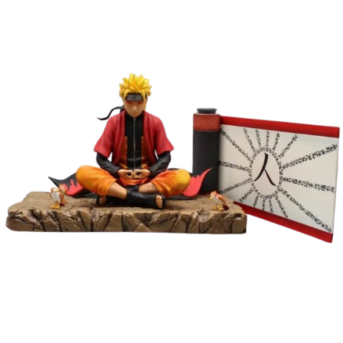 Uzumaki Naruto Meditation Figure – PVC Anime Statue with Screen Display