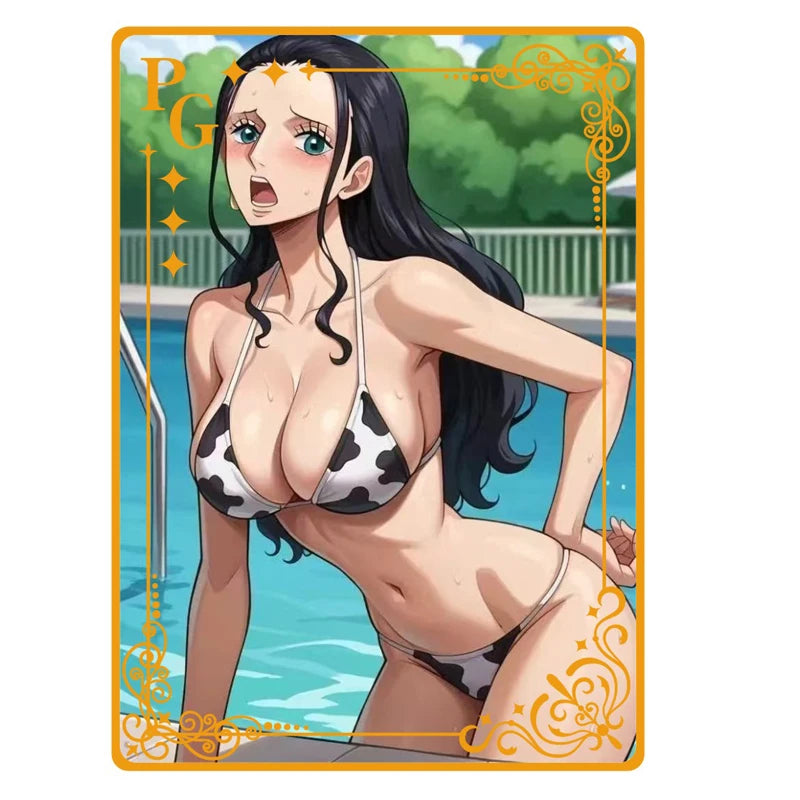 Goddess Story Metal Card Anime Swimwear Girl Collection