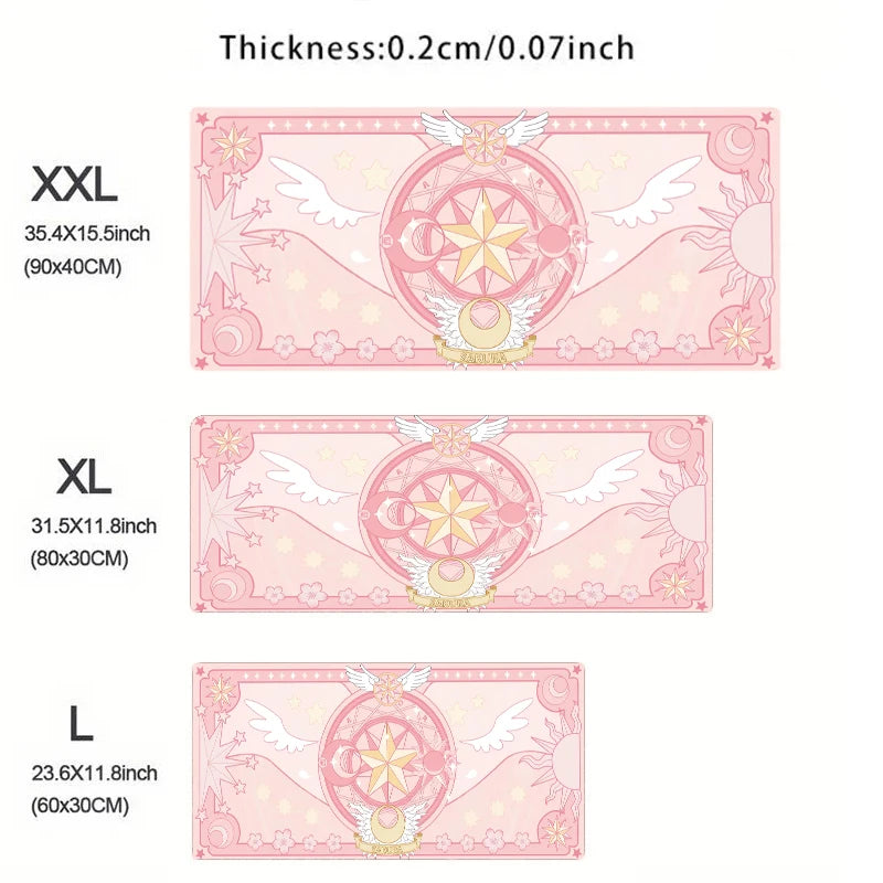 XXL Sakura Card Anime Mousepad Large Gaming Keyboard Mouse Pad Desk Mat