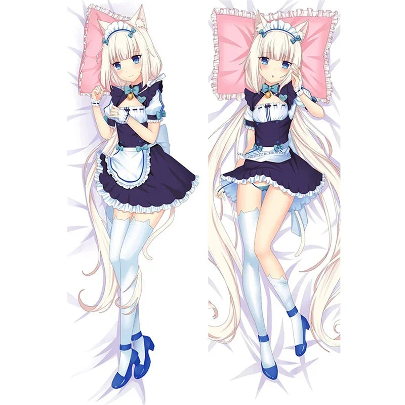 WAIFU Japanese Anime Dakimakura Pillowcase NEKOPARA Chocolat Vanilla Cover