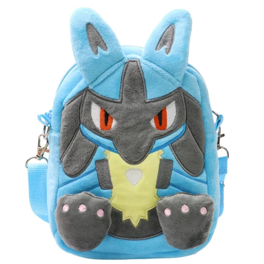 Pokemon Lucario Plush Shoulder Bag – 7.9" Crossbody Bag for Kids & Trainers