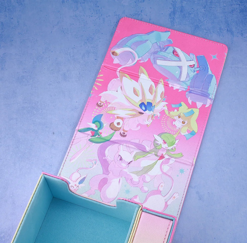 **** Gacha Deck Box for PTCG Cards Trading Card Storage with Display Window