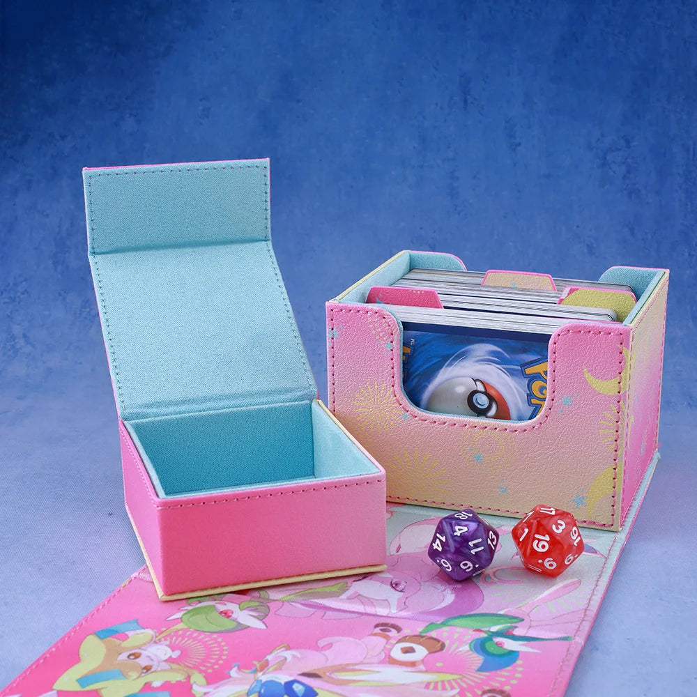 **** Gacha Deck Box for PTCG Cards Trading Card Storage with Display Window