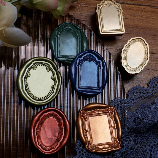 Retro Photo Frame Lacquer Seal Wax Stamp Head Copper Invitation Decor