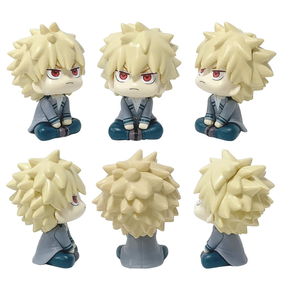 **** 10cm Q Version My Hero Academia Figures Midoriya Bakugou Ochaco Kids Gift