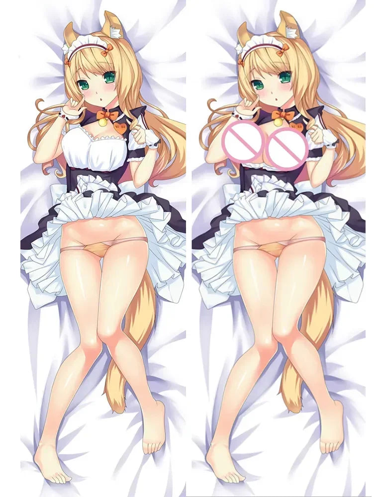 WAIFU Japanese Anime Dakimakura Pillowcase NEKOPARA Chocolat Azuki Coconut