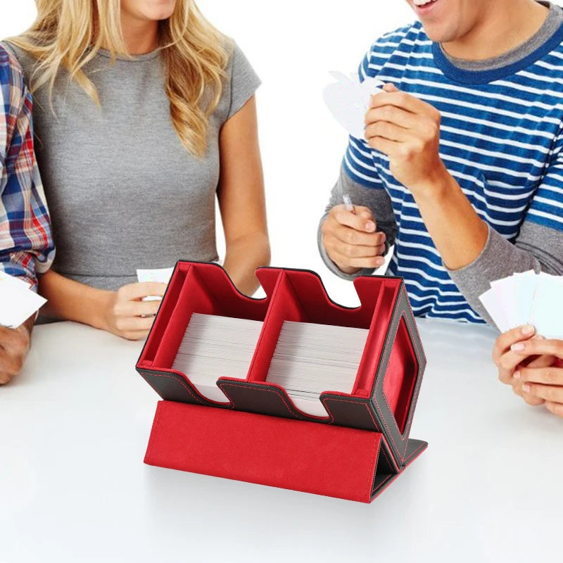 Dual-Commander MTG Magnetic Deck Box – 140+ Card Capacity w/ Twin Display Windows & Removable Trays