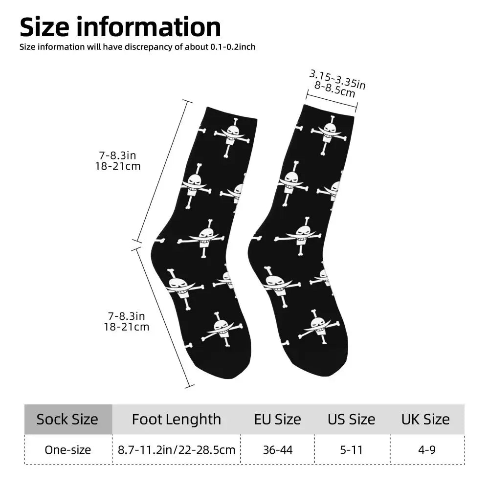 Anime Men's Socks Harajuku Luffy Zoro Trafalgar Law Unisex Crew Socks