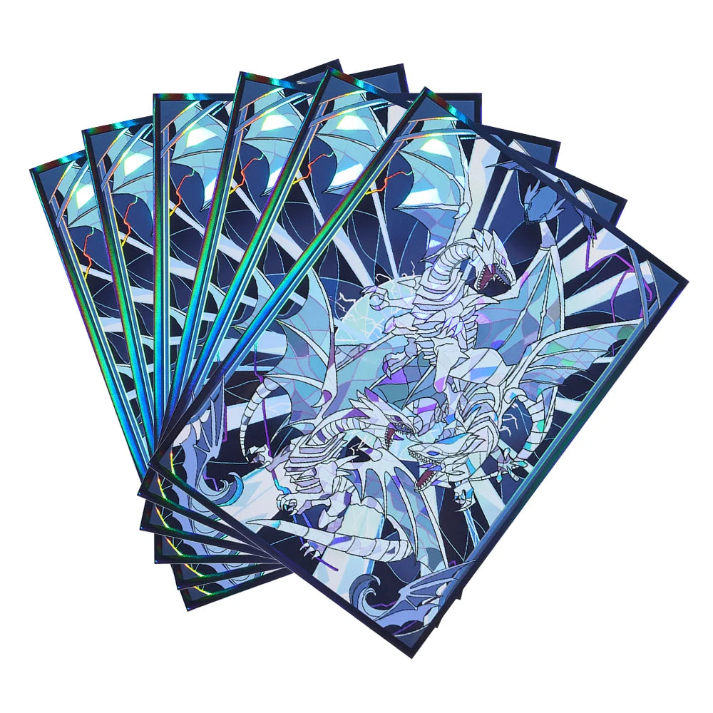 63x90mm Blue Eyed White Dragon Anime Card Sleeves 50-100pcs YGO Protection