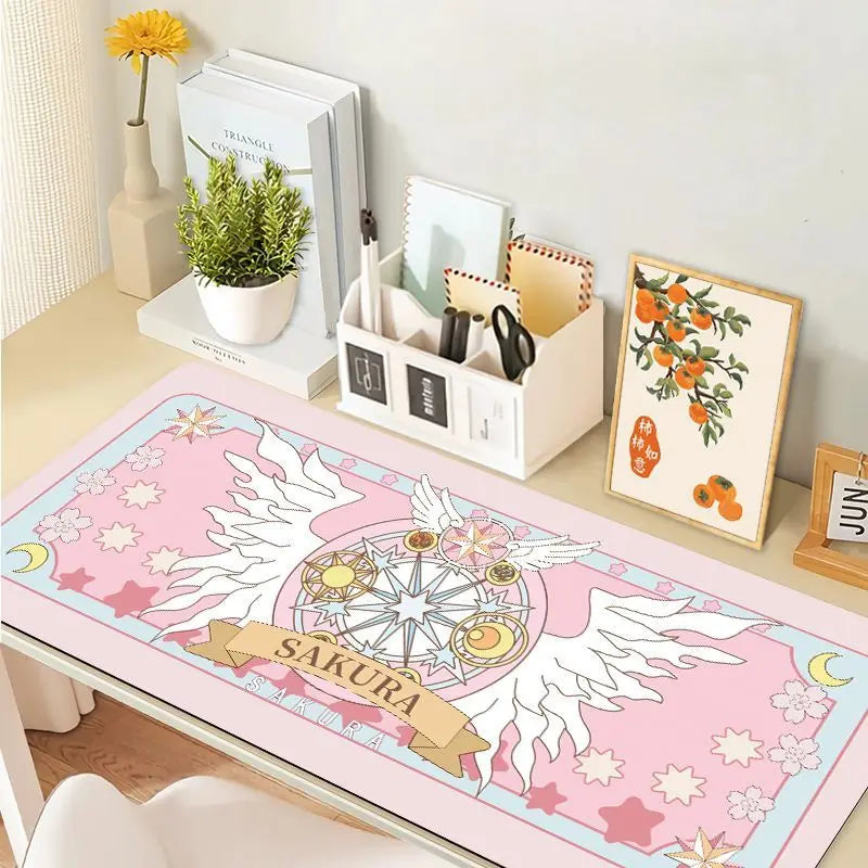 Magic Girl Cute XXL Mouse Pad Large Kawaii Desk Pad for Office Gaming