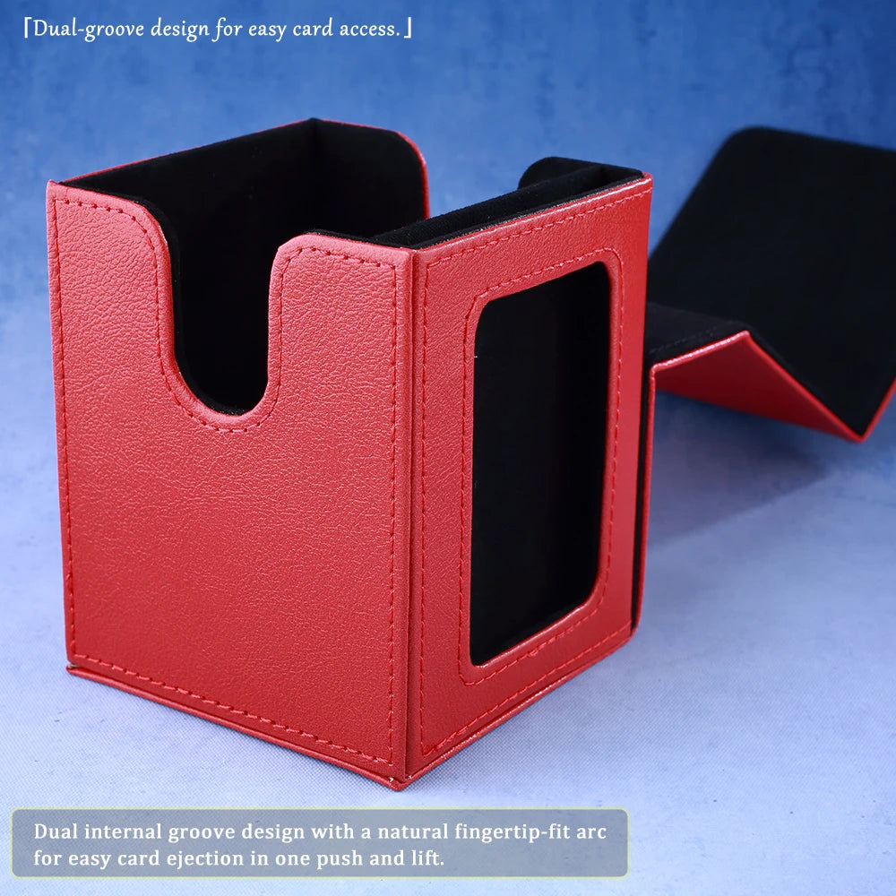 Black Rose Dragon Trading Card Storage Deck Box Holds 120+ Cards Magnetic PU