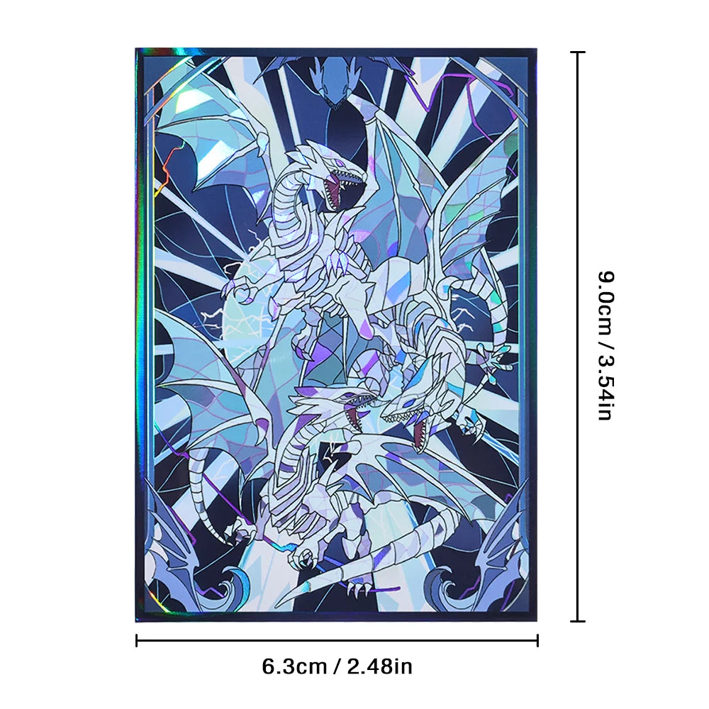 63x90mm Blue Eyed White Dragon Anime Card Sleeves 50-100pcs YGO Protection