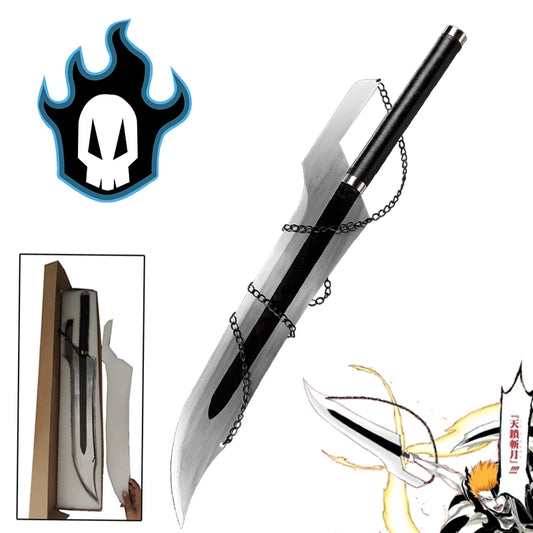 Ichigo Zangetsu Replica Sword – 31.5in Hollow Blade Bleach Cosplay Decoration