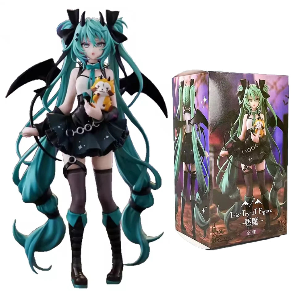 Anime Little Devil Hatsune Miku PVC Model Dark Angel Raccoon Figure