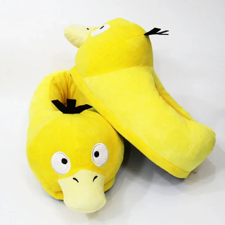 Pokemon Snorlax Plush Slippers Winter Warm Cotton Shoes Couple Gift