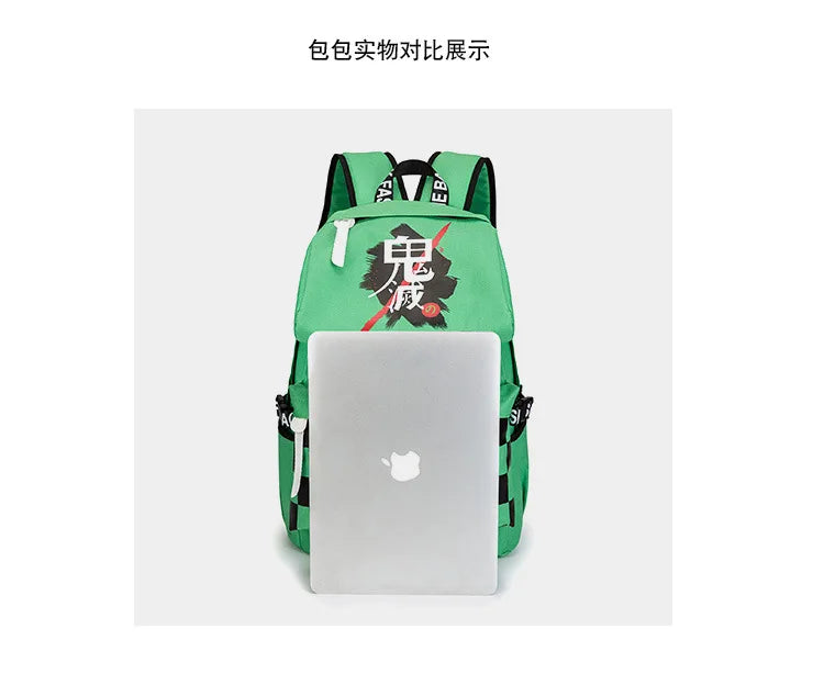 Demon Anime Waterproof Sport Backpack Gym Bag for Travel and Fitness