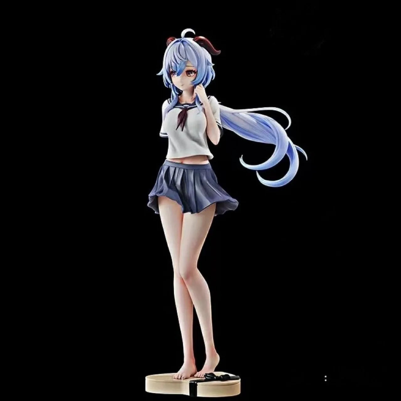 New Genshin Impact Ganyu Figure PVC Doll School Uniform Ornament