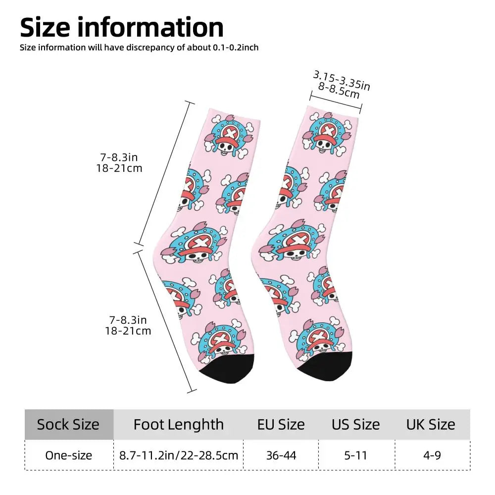 Fashion Men's Anime Socks Tony Tony Chopper Luffy Zoro Law Unisex Crew