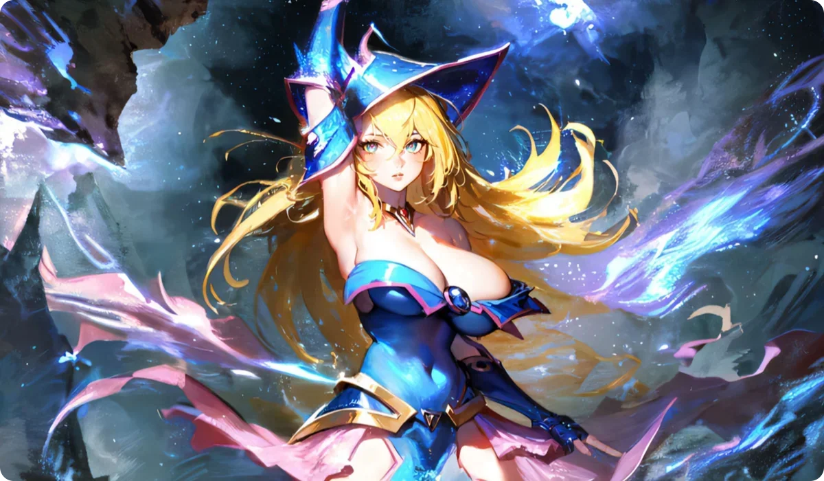 YuGiOh Dark Magician Girl TCG Playmat Mouse Pad Gaming Mat 600x350mm