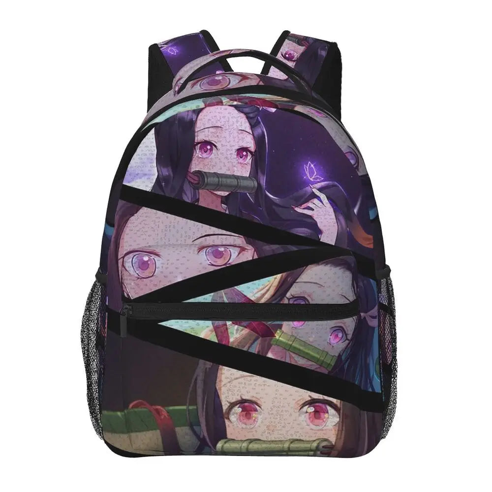 Nezuko Kimono Demon Slayer Anime Backpack Kids School Travel Rucksack
