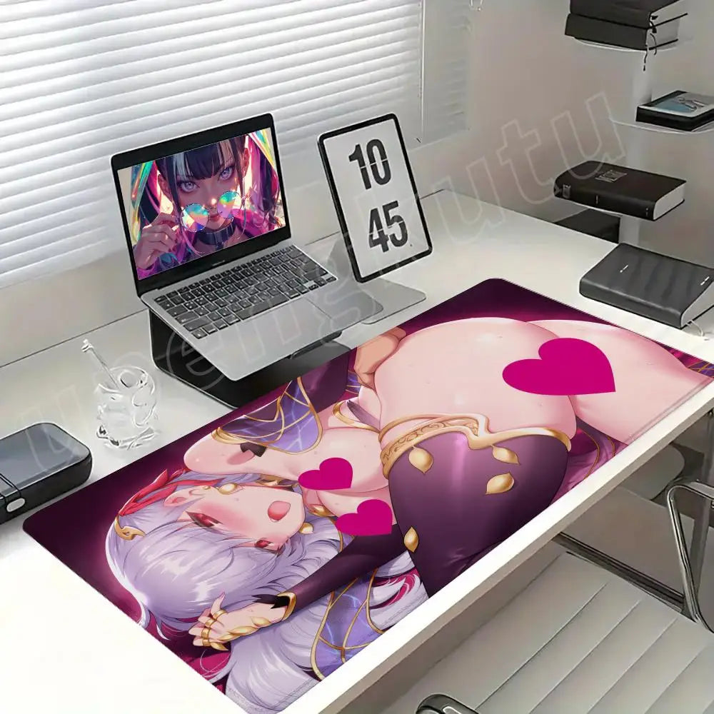 NSFW Genshin-Inspired Purple Beauty XXL Mouse Pad