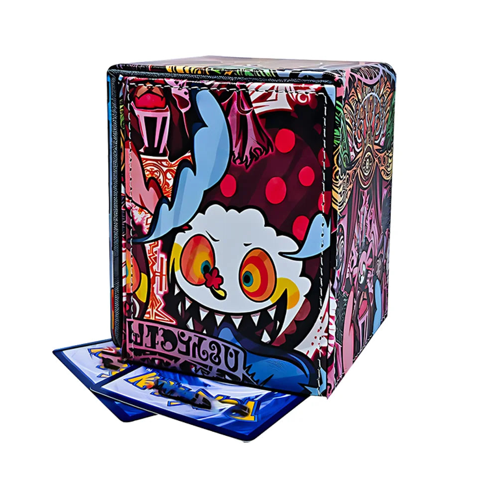 Anime Premium Trading Card Box PU Leather Holds 100+ Cards for TCG