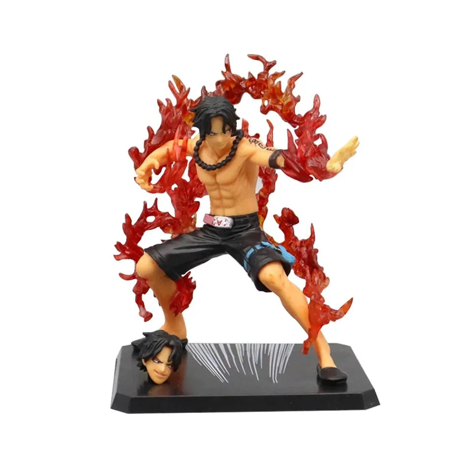 18CM One Piece Luffy Zoro Three-Blade PVC Action Figure Model Collectible
