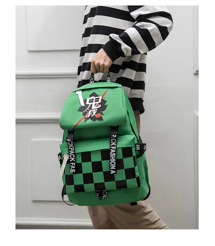 Demon Anime Waterproof Sport Backpack Gym Bag for Travel and Fitness