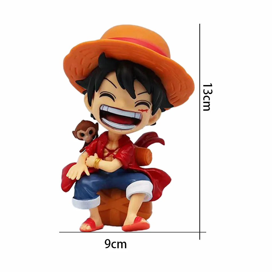 5.1" Luffy Figure – One Piece Chibi PVC Statue (Red)
