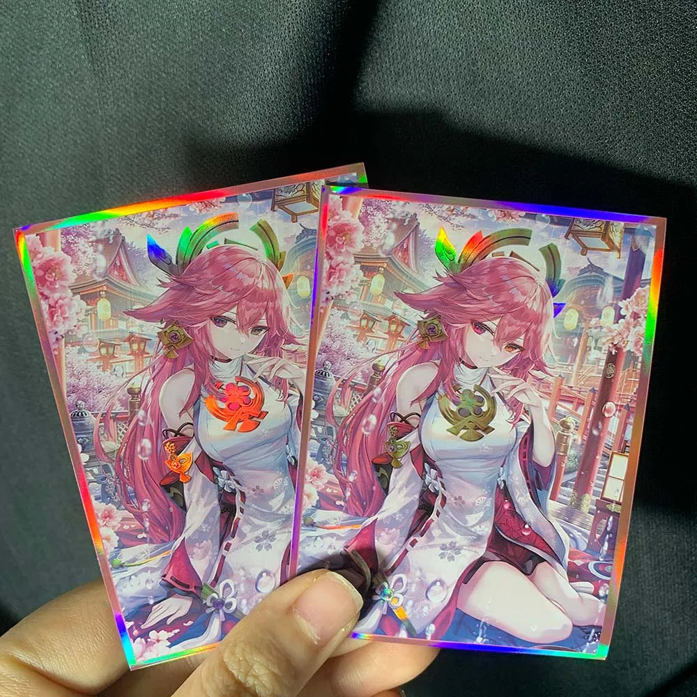 **** 60PCS Genshin Impact Anime Card Sleeves for PTCG MGT PKM WS Trading Cards