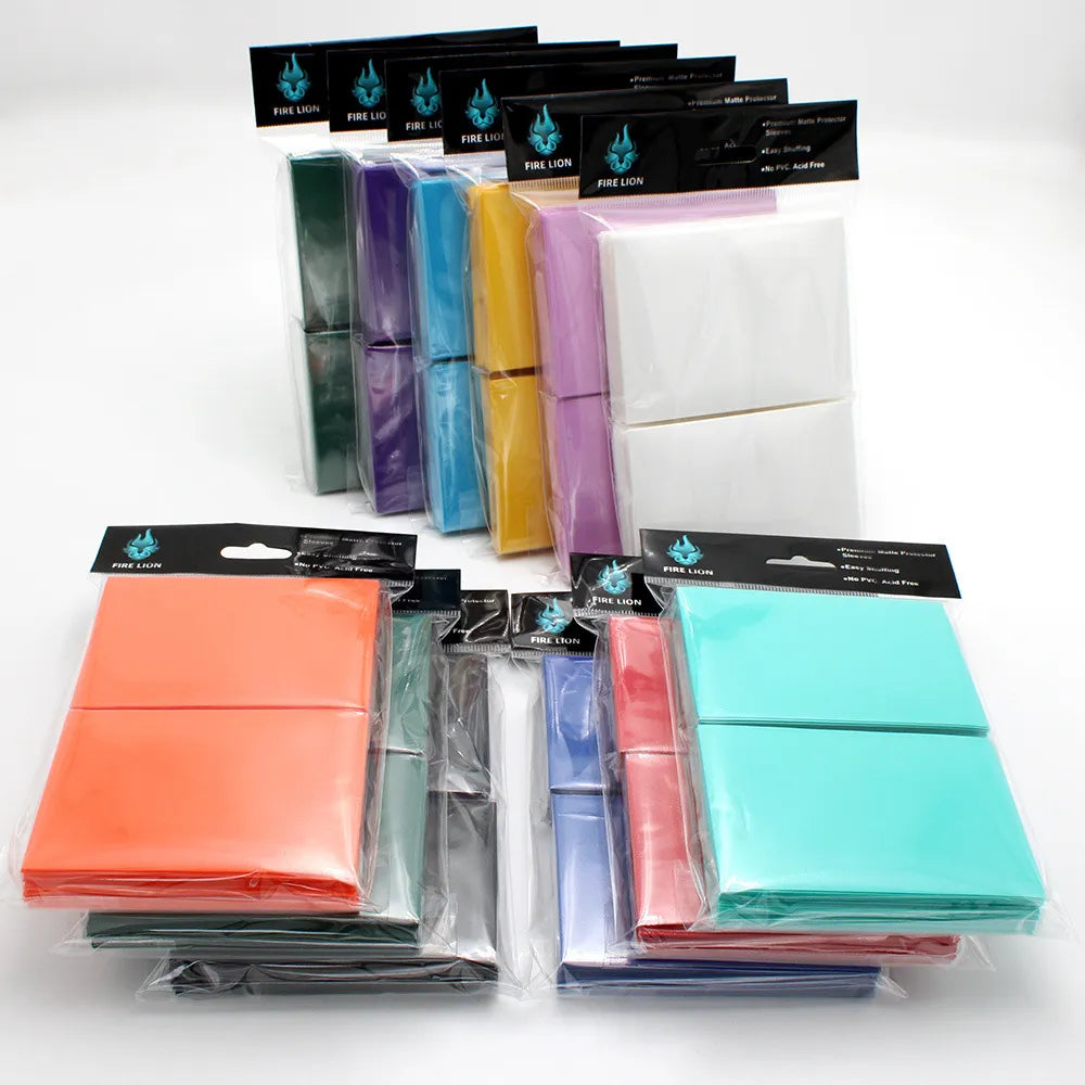 RyshePro Matte Card Sleeves – 66 × 91 mm (Standard / Pokémon & MTG Size) – 100 ct – Rainbow Color Range