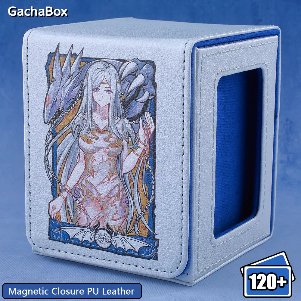 Maiden of White Dragon TCG Deck Box Magnetic PU Leather 120+ Cards