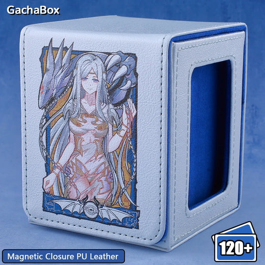 Maiden of White Dragon TCG Deck Box Magnetic PU Leather 120+ Cards