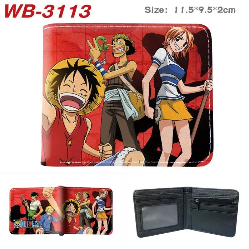 One Piece Nika Luffy Foldable Wallet Card Clip Bag Coin Purse Gift