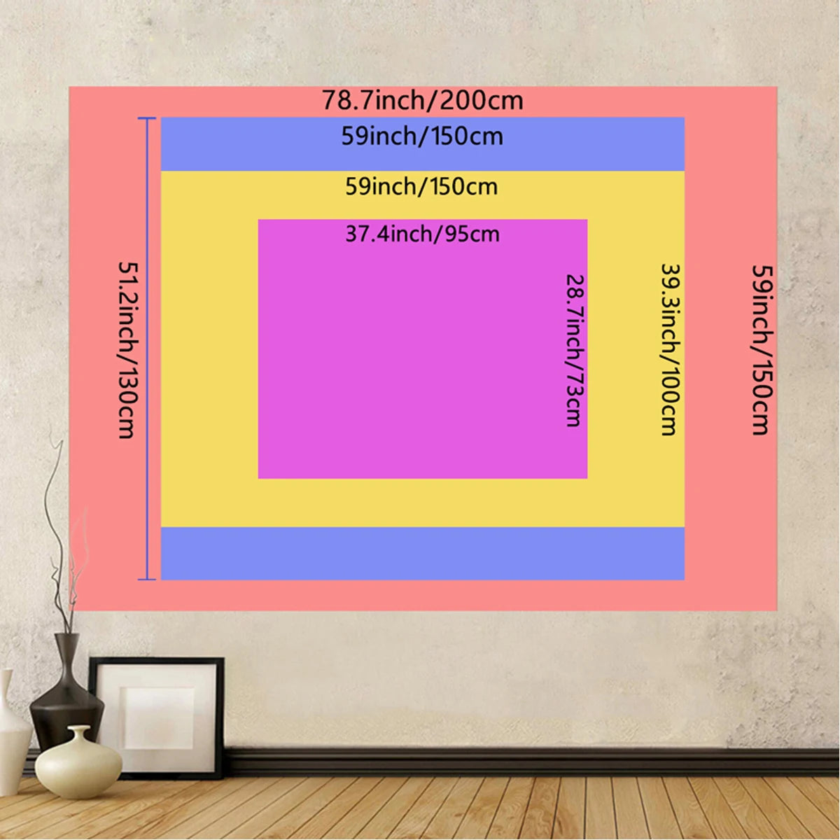 **** 1pc Tarot Card Tapestry Twelve Constellations Sun Moon Starry Sky