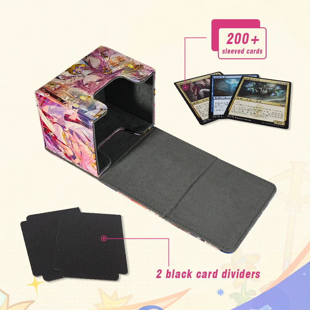 Premium Imitation Leather Trading Card Bag Holds 200+ TCG Cards