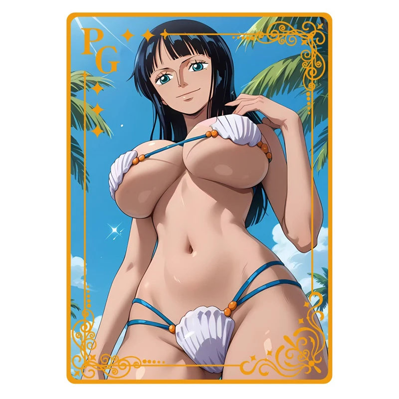 Goddess Story Metal Card Anime Swimwear Girl Collection