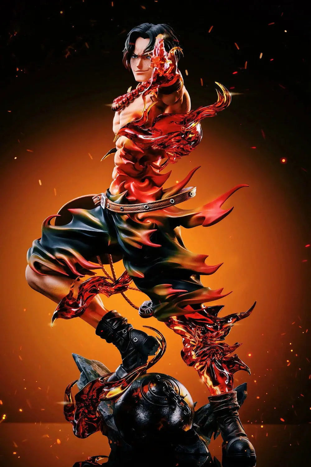10.2" Ace Figure – One Piece PVC Fire Fist Anime Statue
