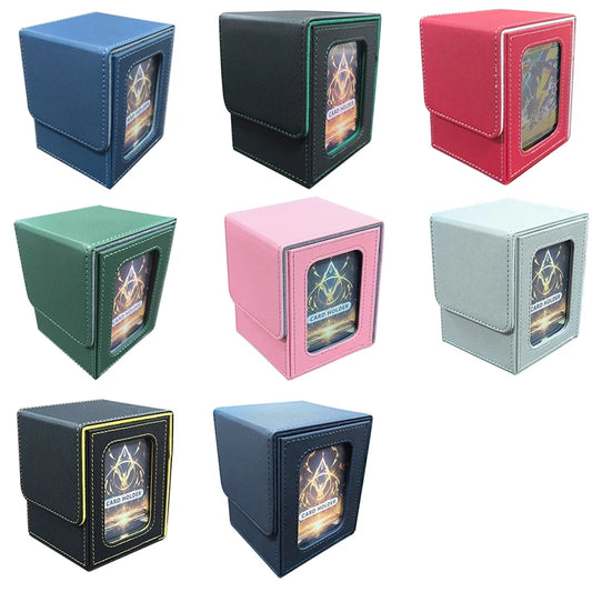 Color Display TCG Deck Box – 100+ Card Holder with Window