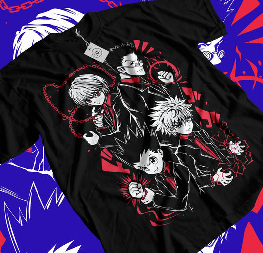 Hunter x Hunter Squad T-Shirt – Gon, Killua, Kurapika & Leorio Graphic Tee (2025 Edition)