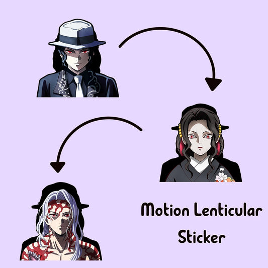 Kibutsuji Muzan 3D Motion Sticker – Demon Slayer Lenticular Anime Decal