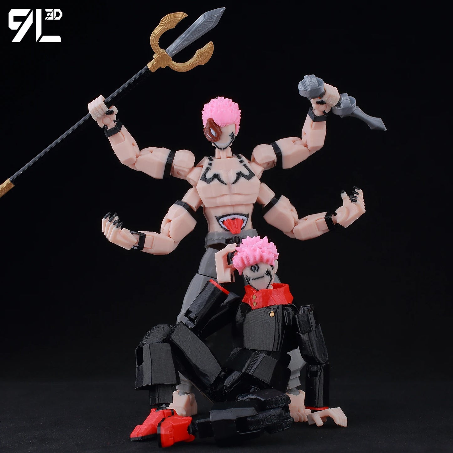 **** 9L3D Printed Jujutsu Kaisen Action Figures Sukuna Yuji Yuta Gojo