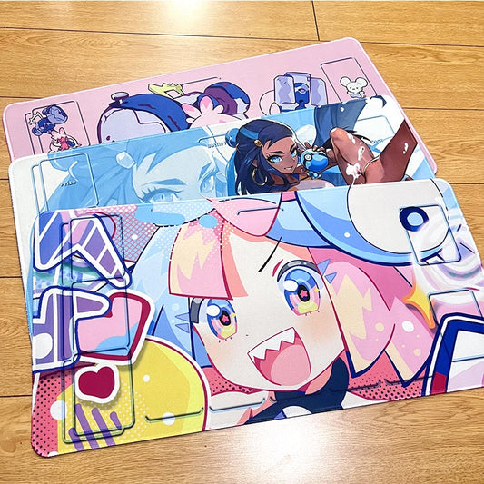 600X300X2Mm PTCG Trainer Nessa Iono Anime Card Mat Waterproof Rubber Pad