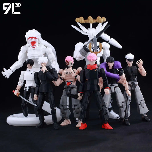 **** 9L3D Printed Jujutsu Kaisen Action Figures Sukuna Yuji Yuta Gojo