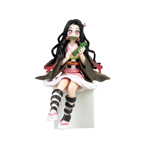 Nezuko Kamado Sitting Pose Action Figure – Demon Slayer Anime PVC Collectible (Approx. 5.1” Tall)
