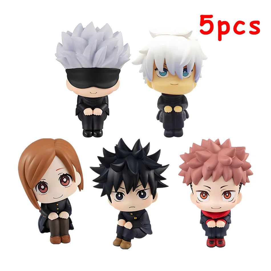 5Pcs Jujutsu Kaisen Yuji Itadori Gojo Satoru Q Ver. PVC Action Figures Set