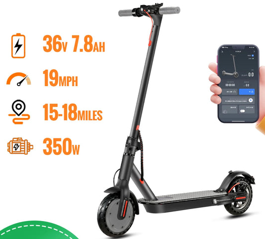 SUNNIGOO N7PRO Adult Electric Scooter 350W 30KM/H 36V Folding 8.5" E-Scooter with Smart App