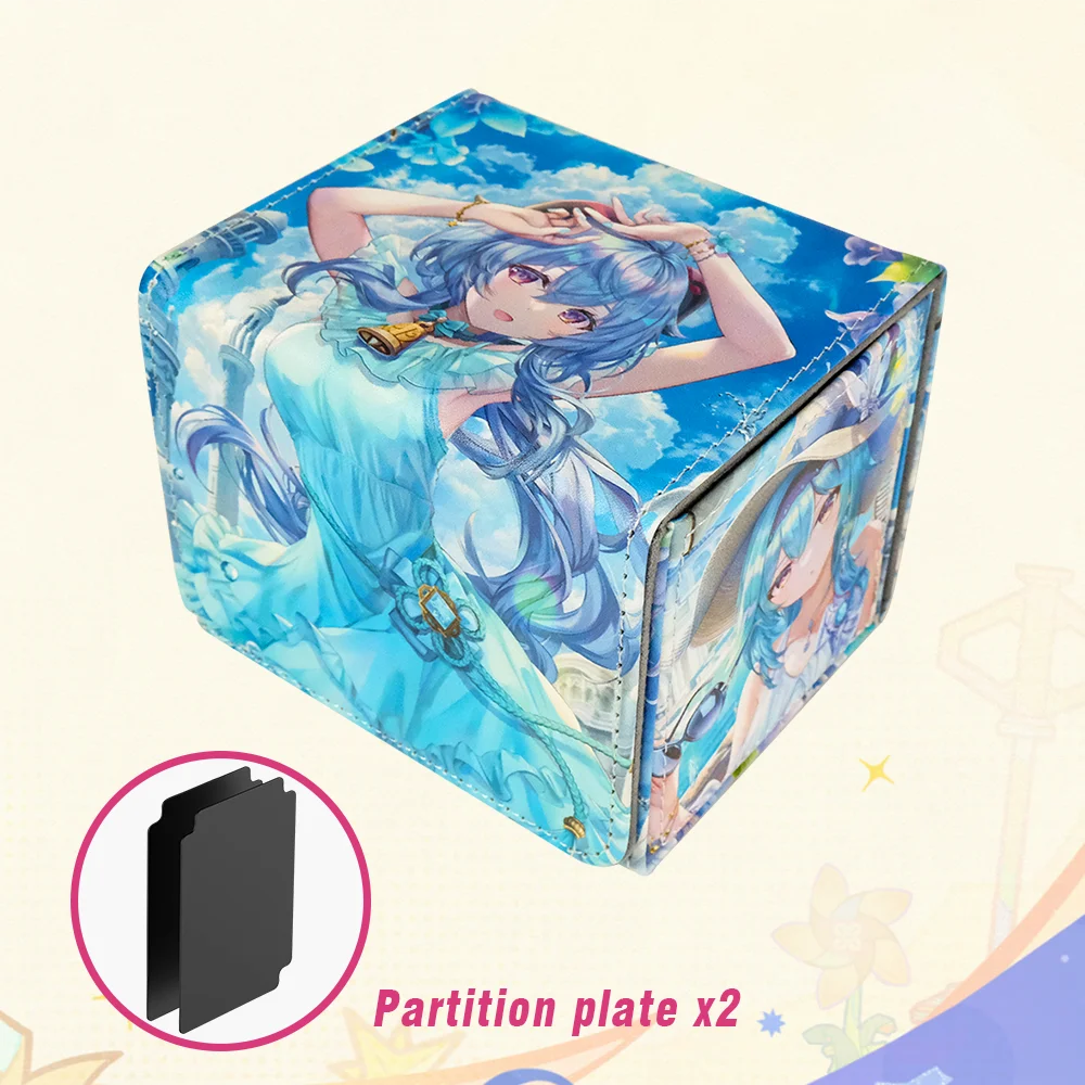 PU Anime Card Deck Box TCG Storage Box Fits 150+ Single Sleeved Cards